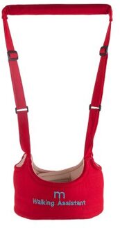 Baby Riem Keeper Baby Harnas Sling Leren Walking Harness Strap Zorg Zuigeling Aid Lopen Assistent Riem Baby Leash rood
