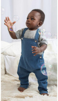 Baby rocks denim dungarees Blauw - 80