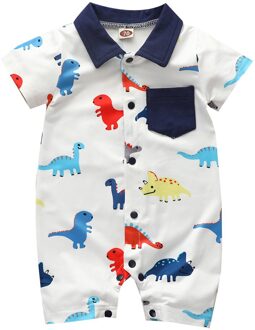 Baby Romper Korte Mouw Baby Kleding Een Stuk Dinosaurus Romper Casual Zomer Kleding Baby Boy Jumpsuits 0-24month 12m