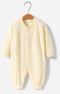 Baby Romper Pak De Jurk Lange Mouw Katoenen Baby Klim Kleding Kleding Baby Jumpsuit Vier Seizoenen Rompertjes Jongen Baby Nachtkleding geel / 6m