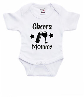 baby rompertje - Cheers Mommy - wit - kraam/moederdag cadeau 92 (18-24 maanden)