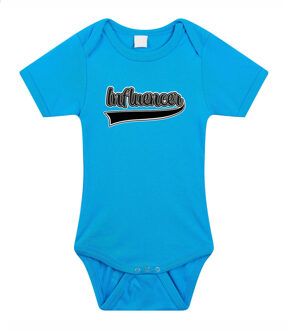 baby rompertje - Influencer - blauw - cadeau romper - kraamcadeau 68 (4-6 maanden)