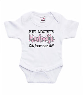 baby rompertje - Kadootje - wit/roze - moederdag - babyshower/kraamcadeau 92 (18-24 maanden)