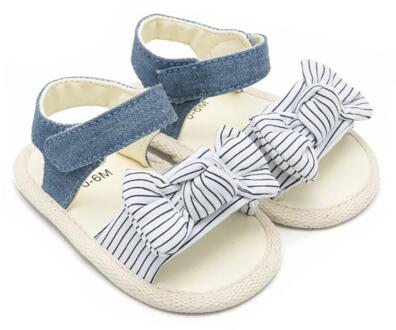 Baby Schoenen Baby Meisje Sandalen Anti-Slip Schoenen Streep Boog Prinses Peuter Meisjes Schoenen Zachte Sandalen 13