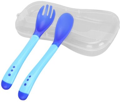 Baby Scoop Temperatuur Warmte Sensing Peuter Vork Siliconen Arc Babyvoeding Lepel Temperatuur Sensor Lepels