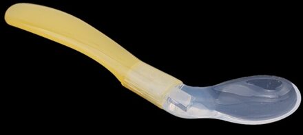 Baby Servies Dessert Lepel Voor Kinderen Voeden Lepel Vork Baby Gadgets Feedkid kinderen Bestek Voor Kinderen geel