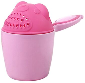 Baby Shampoo Cup Cartoon Kids Wassen Haar Shampoo Cup Baby Lepel Douche Bad Water Zwemmen Head Watering Fles Bad Product roze