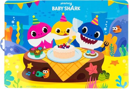Baby shark Placemat Voor Kinderen Baby Shark 43 X 28 Cm - Eten En Knutsel Placemat Voor Jongens En Meisjes Multikleur