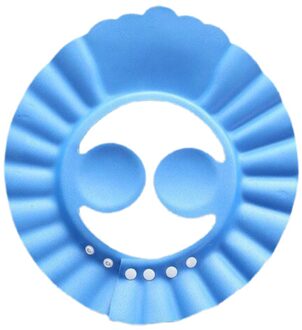 Baby Shower Cap Verstelbare Shampoo Cap Levert 3D Molding Oor Bescherming Groef Cap Voor Kinderen blauw