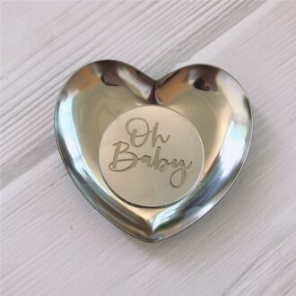 Baby Shower Decoraties 8Pcs Acryl Oh Baby Cakecup Topper Verjaardagsfeestje Decoraties Cake Topper Bakken Taart Decoratie Gereedschappen sliver