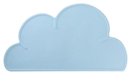 Baby Siliconen Isolatie Pad Cloud-Vormige Siliconen Isolatie Pad Kid's Placemat Baby Spill-Proof Tafel Mat schoonmaken licht blauw