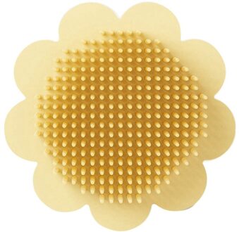 Baby Siliconen Shampoo Borstel Schoon Exfoliërende Siliconen Borstel Douche Bad Zorg Huishoudelijke Gereedschap Voor Hoofdhuid Massage geel
