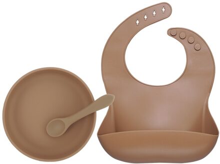 Baby Siliconen Voeden Servies Set Disc Met Zuignap Bib Speeksel Handdoek Lepel Kinderen Product Bpa Gratis Kom Baby Diner plaat 002 caly