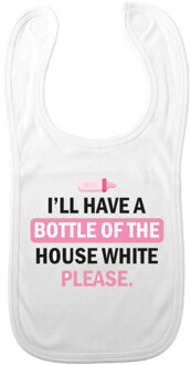 Baby slabbetje - roze - bottle of the house white - kraam cadeau - morsdoek