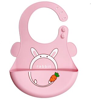 Baby Slabbetjes Leuke Cartoon Waterdichte Siliconen Gedrukt Baby Spullen Kids Meisje Jongen Voeden Slabbetjes Verstelbare Kinderen Burp Doeken konijn