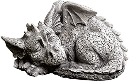 Baby Slapen Draak Hars Standbeeld Outdoor Tuin Schattige Beeldje Thuis Indoor Outdoor Ornamenten Decoraties Miniaturen
