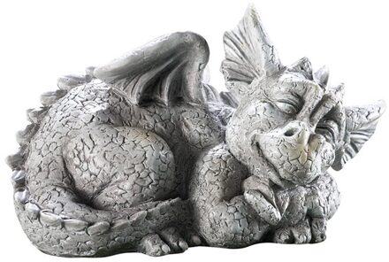 Baby Slapen Draak Hars Standbeeld Outdoor Tuin Schattige Beeldje Thuis Indoor Outdoor Ornamenten Decoraties Miniaturen