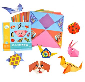 Baby Speelgoed 3D Kunsten En Ambachten 54 Pagina 'S Origami Cartoon Dier Boek Speelgoed Kids Diy Paper Art Baby Vroeg Leren onderwijs Speelgoed dier 54stk