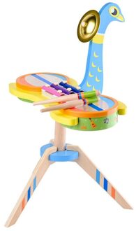 Baby Speelgoed Pauw Drum Kit Kinderen Muziekinstrumenten Houten Speelgoed Voor Kinderen Xylofoon Speelgoed Hand Op Piano Percussie