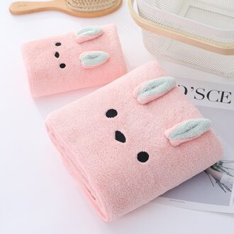 Baby Spullen Voor Pasgeborenen 2 Stuk Handdoek + Poncho Badhanddoek Baby Meisjes Handdoeken Deken Peuter Baby Jongens Strand Handdoek beer-roze