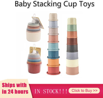 Baby Stacking Cup Toys Early Educational Intelligence Toy Folding Tower Toys Children Birthday Christmas Gift Tecnologia Juguete