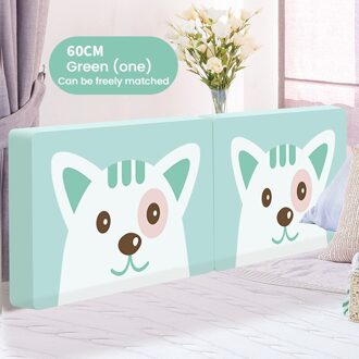 Baby Stiksels Gestoffeerde Bed Hek Kinderen Bed Omtrek Bed Vangrail Baffle Anti-Val Anti-Collision Vermijden Botsing groen-60cm