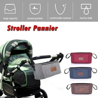 Baby Stroller Bag Stroller Organizer Baby Carriage Pram Buggy Cart Bottle Bag Solid Brief Fashion Bag
