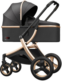 Baby stroller high landscape 2 in 1 stroller can sit and recline two-way shock absorber lightweight folding baby stroller