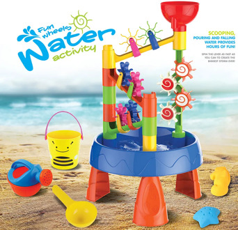 Baby Summer Outdoor Seaside Beach Funnel Sandpit Toys Sprinkler Sand Shovel Water Wheel Table Play Kit Toys