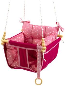 Baby Swing Spelen Activiteit Kinderen Hangmat Plezier Opknoping Jongens Meisjes Baby 'S Kinderen Veilig Speelgoed Schommelstoel Canvas Seat Modellen roze