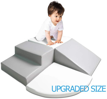 Baby Toddlers Foam Play Climb Crawl Set Hook Loop Stripes Early Learning Motor Skill Develop Slide Stage Preschool Structure Toy