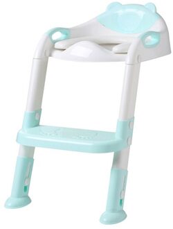 Baby Toilet Seat Baby Vouwen Verstelbare Ladder Zindelijkheidstraining Stoel Krukje Kid Veiligheid Wc Trainer Seat Pot Blauw