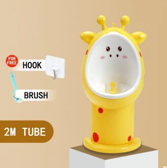 Baby Urinoir Babies Jongens Potty Toilet Training Dierlijke Vorm Kinderen Kinderen Stand Verticale Zuigelingsjongen Urinoir geel