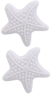 Baby Veiligheid Accessoires Creatieve Muur Verdikking Mute Leuke Zeester Vorm Siliconen Handvat Deurslot Bescherming Gadgets wit