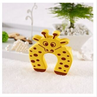 Baby Veiligheid Deurstopper Anti-Snuifje Vinger Deur Card Schattige Dieren Vingers Protectors Flexibele Case Klink lock Giraffy