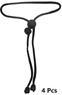 Baby Veiligheid Kast Lock Kind Veiligheid Kastdeur Venster Limiter Lock Bescherming Thuis Riem Deur Veiligheid Touw Slot Touw Gesp 4 stk zwart