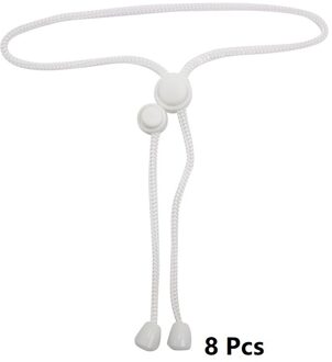 Baby Veiligheid Kast Lock Kind Veiligheid Kastdeur Venster Limiter Lock Bescherming Thuis Riem Deur Veiligheid Touw Slot Touw Gesp 8 stk wit