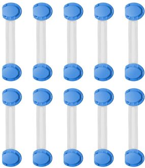 Baby Veiligheid Lock Kast Smart Lade Deur Venster Sloten Bandjes Bescherming van Kinderen Familie Security Slot Proof Blocker 10stk blauw