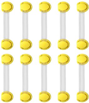 Baby Veiligheid Lock Kast Smart Lade Deur Venster Sloten Bandjes Bescherming van Kinderen Familie Security Slot Proof Blocker 10stk geel
