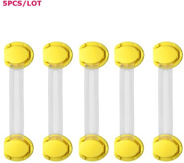 Baby Veiligheid Lock Kast Smart Lade Deur Venster Sloten Bandjes Bescherming van Kinderen Familie Security Slot Proof Blocker 5stk geel