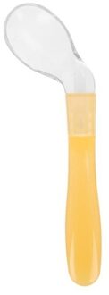 Baby Veiligheid Temperatuur Sensing Baby Silicon Lepel Kids Kinderen Bestek Voeden Lepels Veiligheid Zachte Lepel Baby Bestek geel