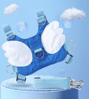 Baby Wandelaars Peuter Baby Gordel Rugzak Riemen Voor Kleine Kinderen Kids Leren Baby Lopen Assistent Riem blauw engel