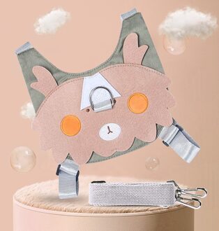 Baby Wandelaars Peuter Baby Gordel Rugzak Riemen Voor Kleine Kinderen Kids Leren Baby Lopen Assistent Riem grijs eland