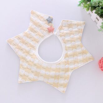Baby Waterdichte Bib Roterende Dubbele Katoen Schattige Bloem Stijl Mode Patroon Gestreepte Bib Meisje Jongen Speeksel Handdoek Kinderen Bib