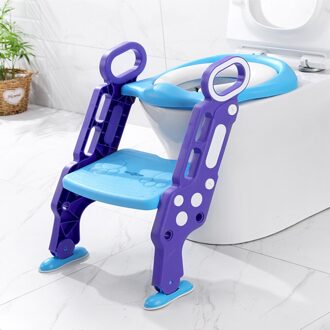 Baby Wc Opvouwbare Baby Zindelijkheidstraining Achterbank Met Verstelbare Ladder Voor Jongens En Meisjes Draagbare Veiligheid Potje Sofa Kussen paars