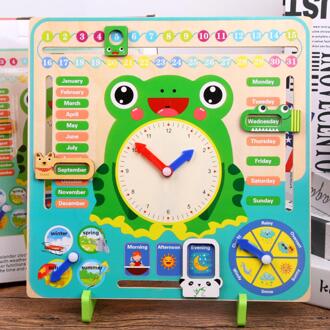 Baby Weer Seizoen Kalender Klok Houten Multifunctionele Vroege Onderwijs Speelgoed Tijd Cognitie Voorschoolse Speelgoed Voor Kinderen