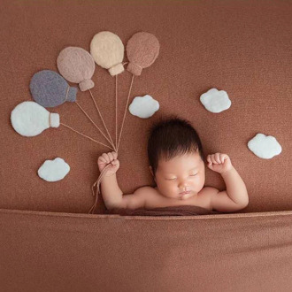 Baby Wool Felt Balloon/Cloud Decorations Newborn Photography Props Infant Photo Shooting Accessories