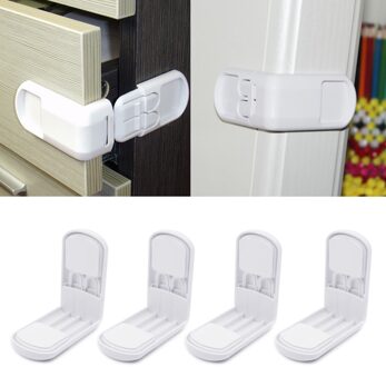 Baby Zachte 4Pcs Baby Kind Veiligheidsslot Ladeblok Deur Hoek Care Protection Tool