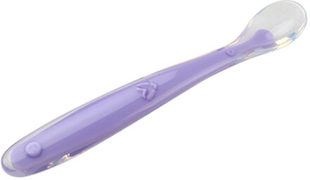 Baby Zachte Siliconen Lepel Snoep Kleur Temperatuur Sensing Lepel Kinderen Voedsel Babyvoeding Gereedschap 6