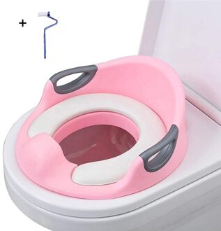 Baby Zindelijkheidstraining Seat Draagbare Peuters Kids Potties Trainer Zetels Met Zachte Kussen Anti-Slip Potje Ring Baby Pottytraining roze